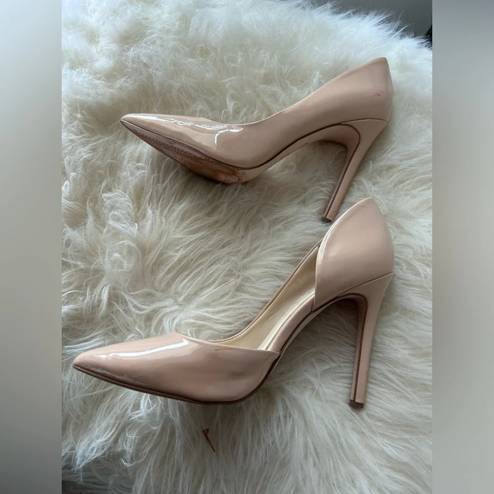 Classic Patent Pointed-Toe High Heels in Nude women’s size 5
